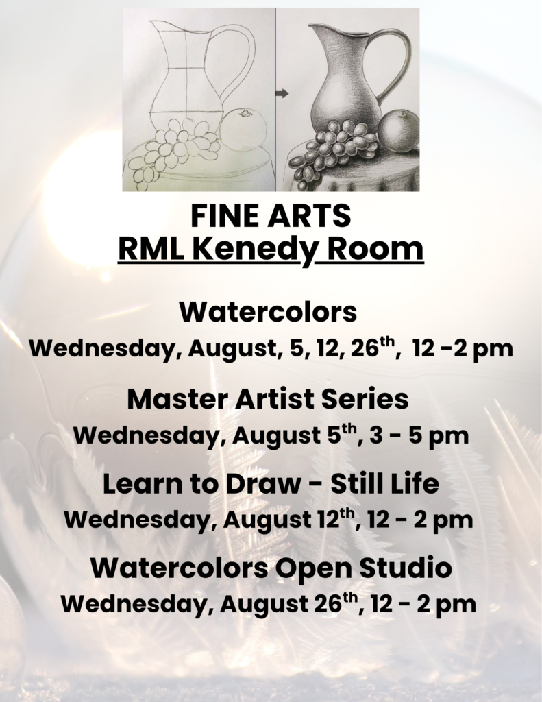 Fine Arts Classes
Check our calendar