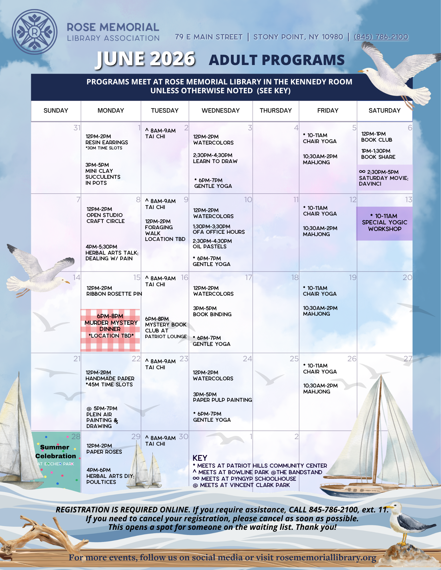 June Calendar for Adults