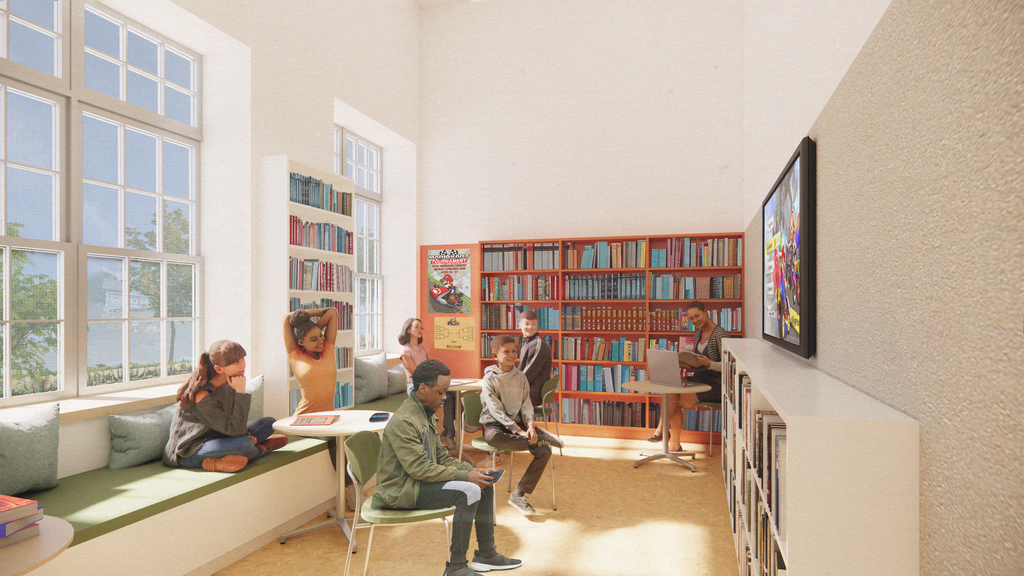 rendering of the new teen space