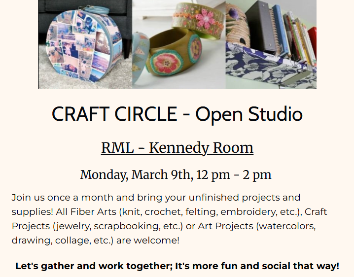 Craft Circle Open Studio