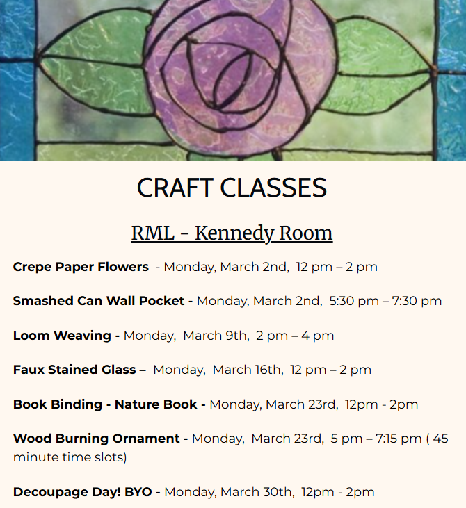 Craft Classes