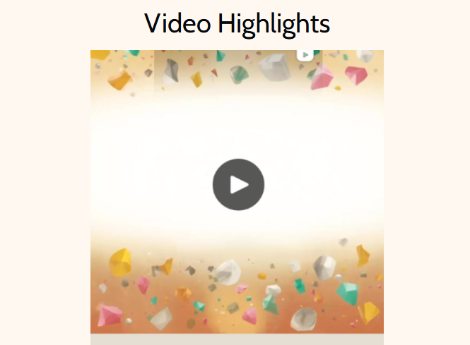 Video Highlights
Link: